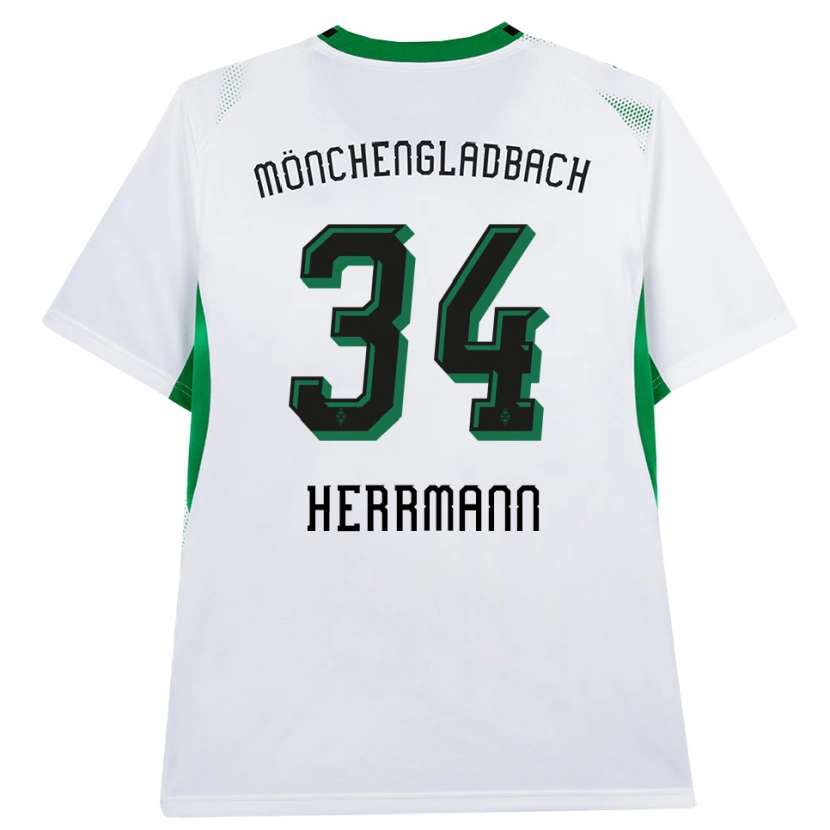 Danxen Dětské Charles Herrmann #34 Bílá Černá Zelená Domů Hráčské Dresy 2026/27 Dres