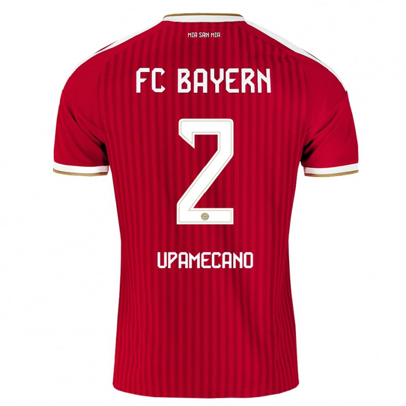 Danxen Dětské Dayot Upamecano #2 Červená Bílá Modrá Domů Hráčské Dresy 2026/27 Dres