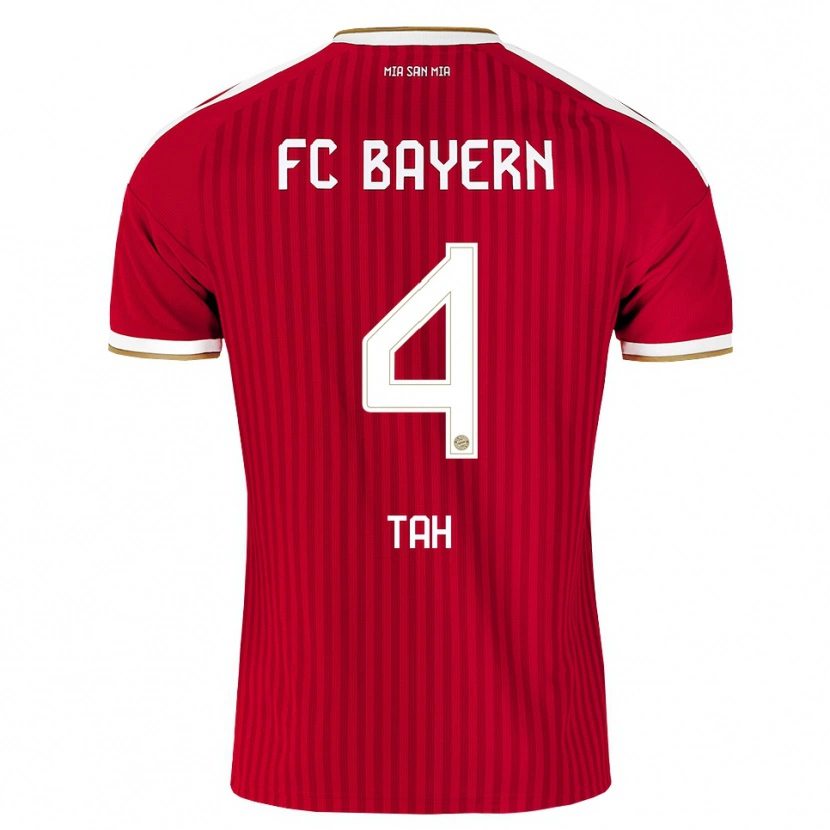 Danxen Dětské Jonathan Tah #4 Červená Bílá Modrá Domů Hráčské Dresy 2026/27 Dres