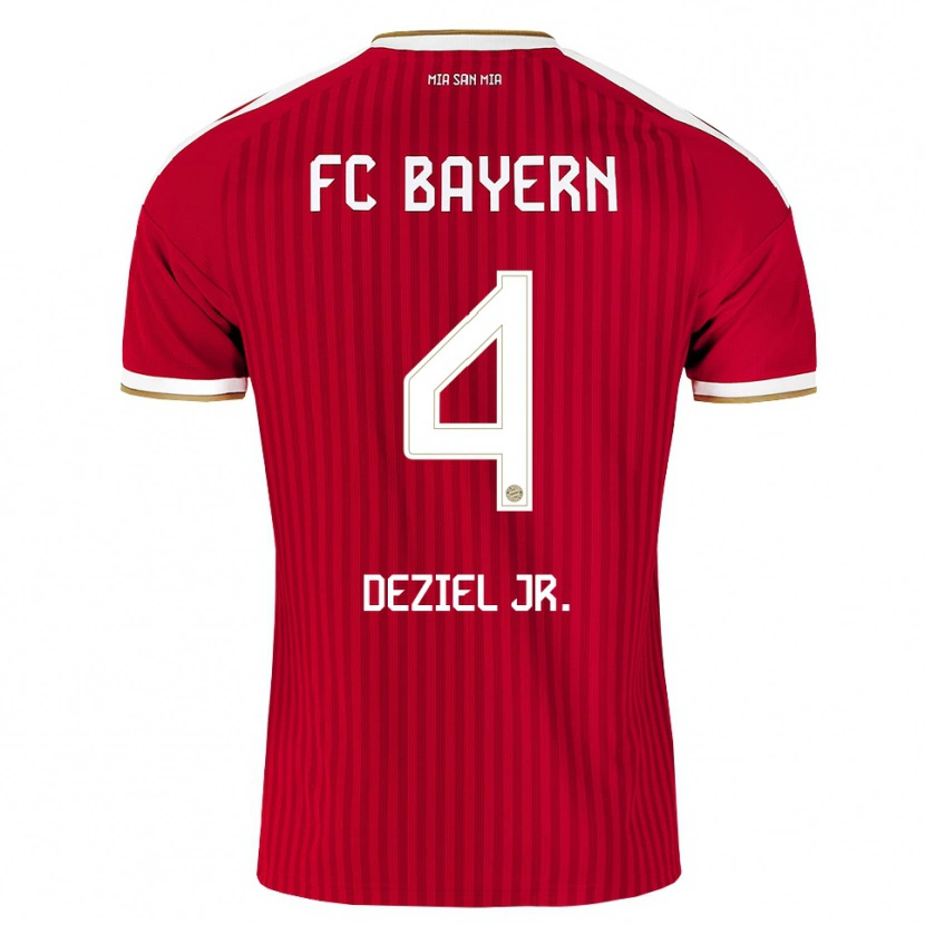 Danxen Dětské Robert Deziel Jr. #4 Červená Bílá Modrá Domů Hráčské Dresy 2026/27 Dres