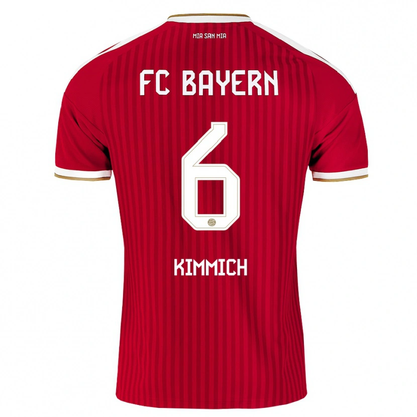 Danxen Dětské Joshua Kimmich #6 Červená Bílá Modrá Domů Hráčské Dresy 2026/27 Dres