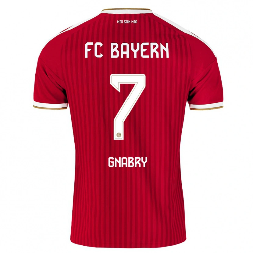 Danxen Dětské Serge Gnabry #7 Červená Bílá Modrá Domů Hráčské Dresy 2026/27 Dres