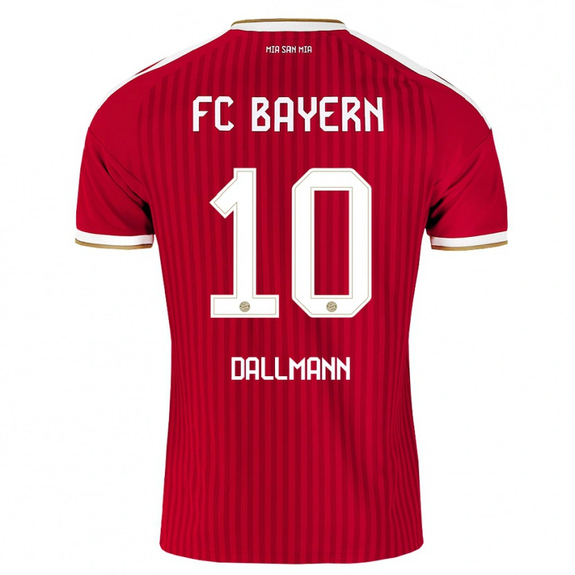 Danxen Dětské Linda Dallmann #10 Červená Bílá Modrá Domů Hráčské Dresy 2026/27 Dres