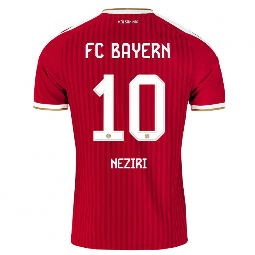 Danxen Dětské Behar Neziri #10 Červená Bílá Modrá Domů Hráčské Dresy 2026/27 Dres