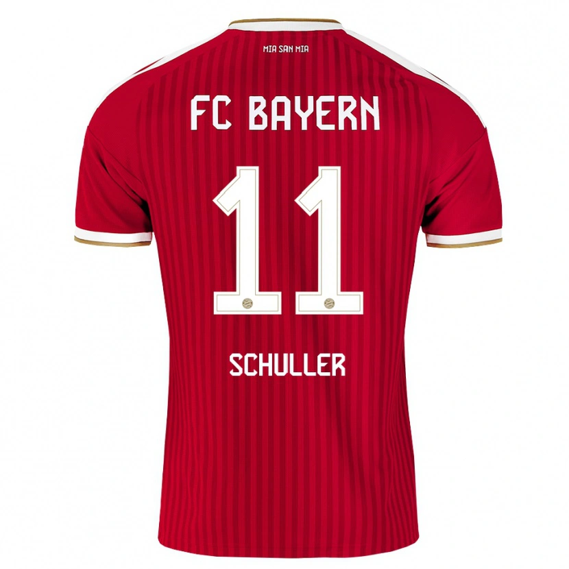 Danxen Dětské Lea Schuller #11 Červená Bílá Modrá Domů Hráčské Dresy 2026/27 Dres
