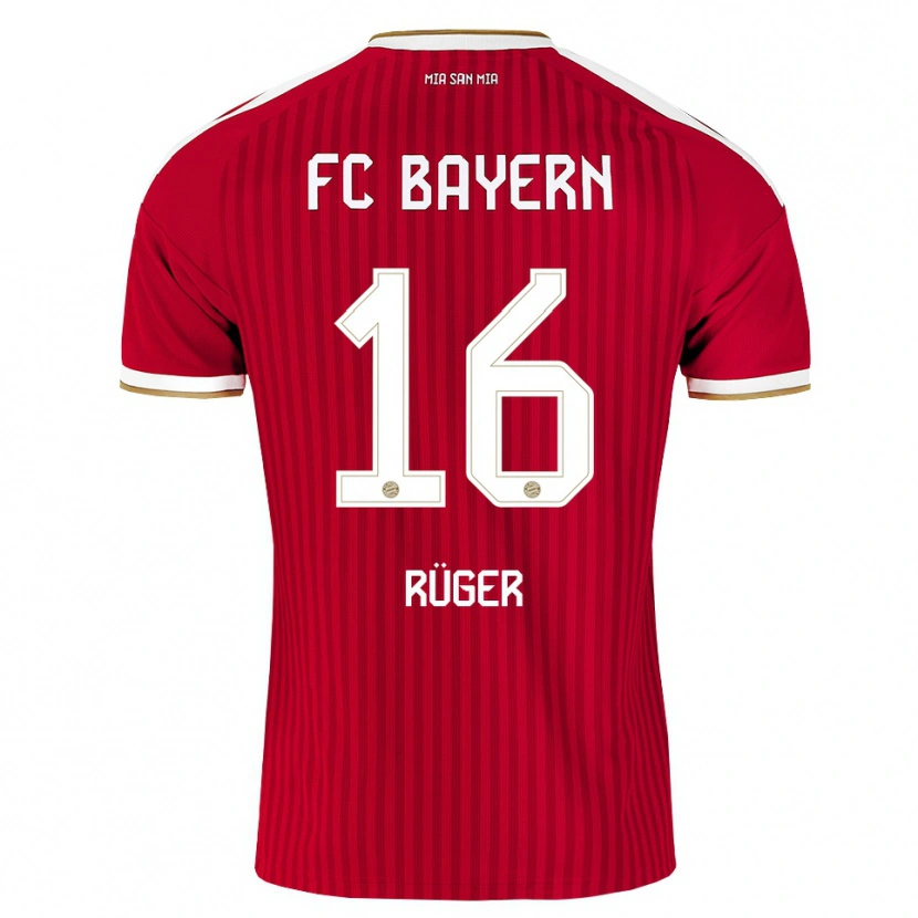 Danxen Dětské Kurt Rüger #16 Červená Bílá Modrá Domů Hráčské Dresy 2026/27 Dres
