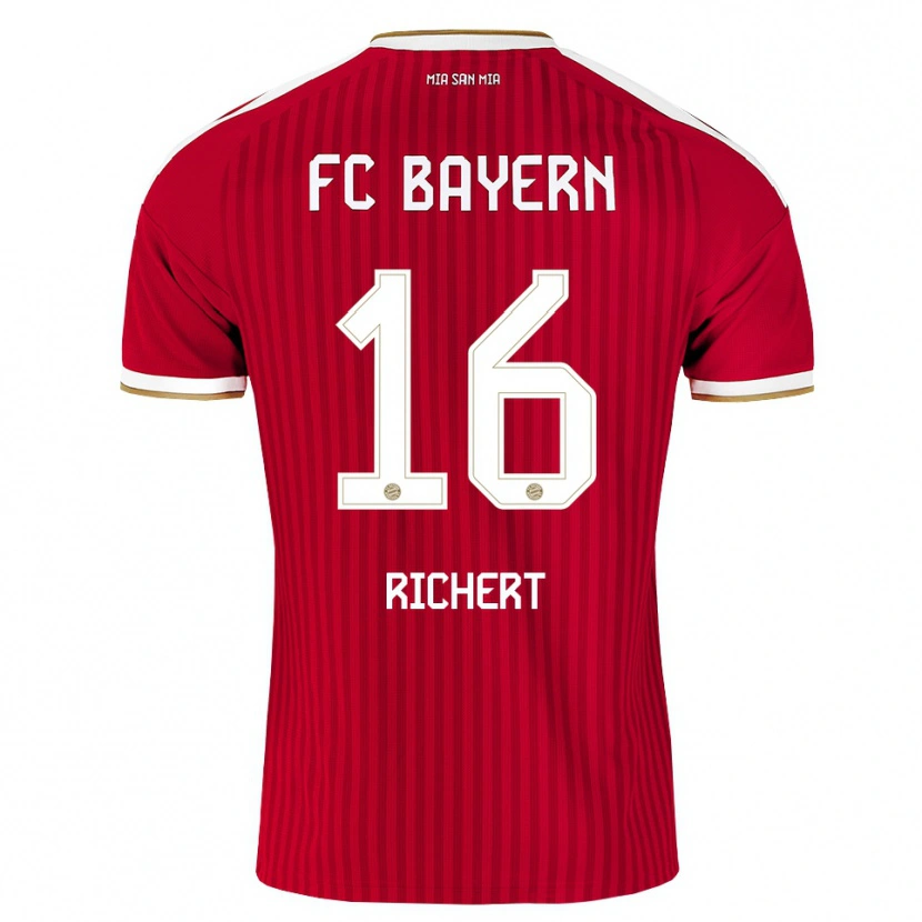 Danxen Dětské Leonhard Richert #16 Červená Bílá Modrá Domů Hráčské Dresy 2026/27 Dres