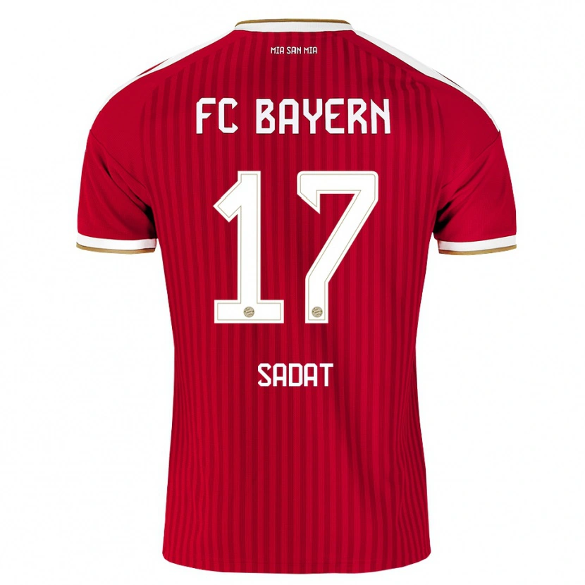 Danxen Dětské Mudaser Sadat #17 Červená Bílá Modrá Domů Hráčské Dresy 2026/27 Dres