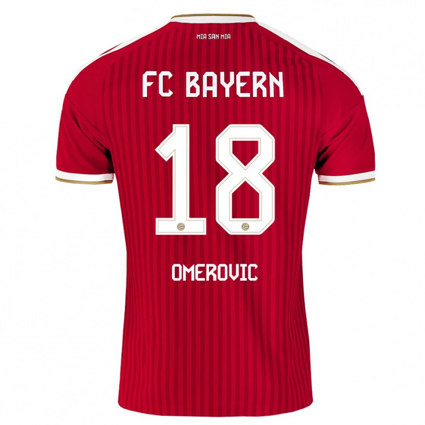 Danxen Dětské Amar Omerovic #18 Červená Bílá Modrá Domů Hráčské Dresy 2026/27 Dres