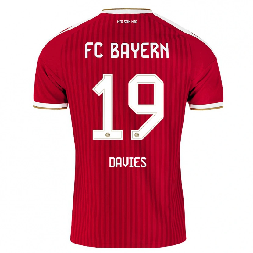 Danxen Dětské Alphonso Davies #19 Červená Bílá Modrá Domů Hráčské Dresy 2026/27 Dres