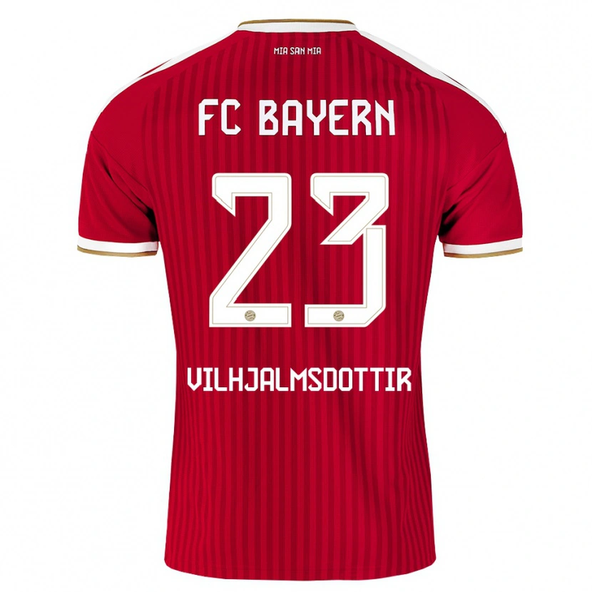 Danxen Dětské Karolina Lea Vilhjalmsdottir #23 Červená Bílá Modrá Domů Hráčské Dresy 2026/27 Dres