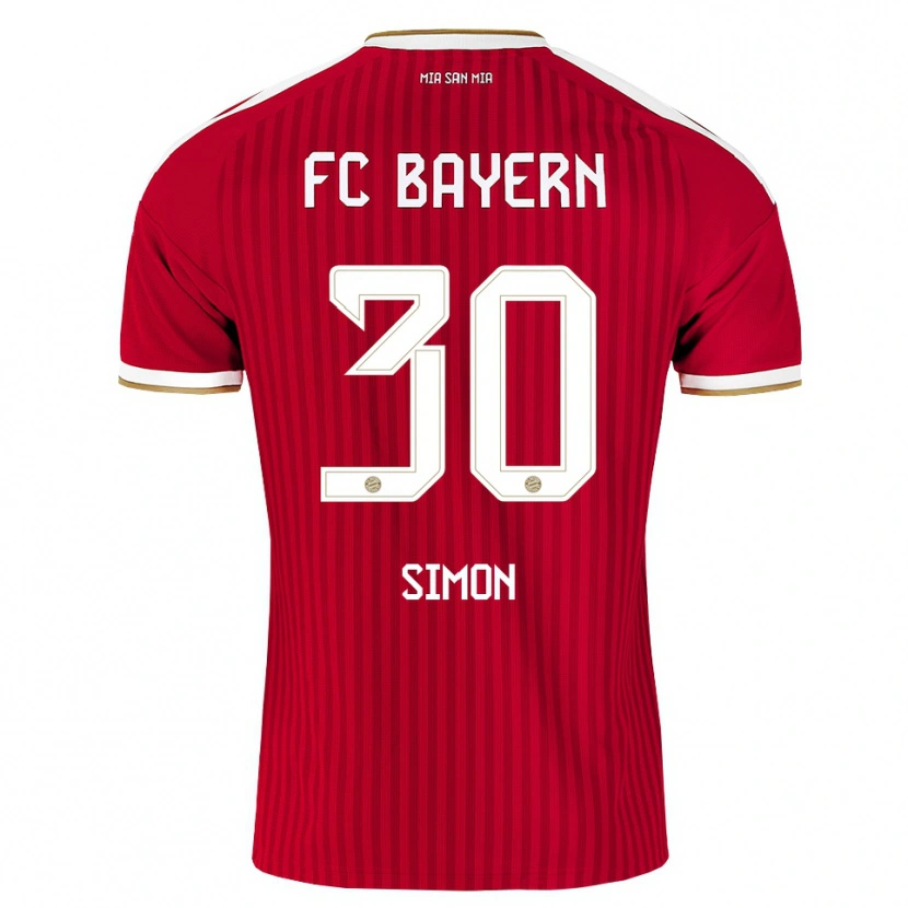 Danxen Dětské Carolin Simon #30 Červená Bílá Modrá Domů Hráčské Dresy 2026/27 Dres