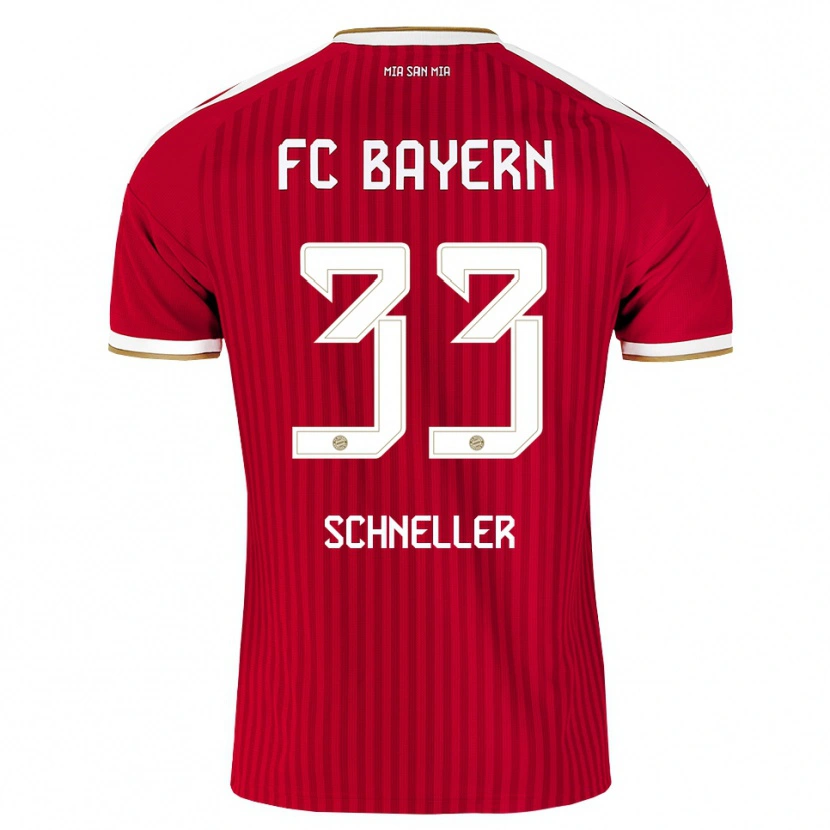 Danxen Dětské Lukas Schneller #33 Červená Bílá Modrá Domů Hráčské Dresy 2026/27 Dres