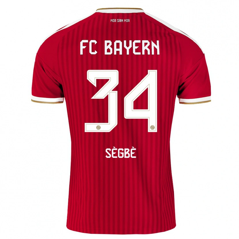 Danxen Dětské Désiré Sègbè #34 Červená Bílá Modrá Domů Hráčské Dresy 2026/27 Dres