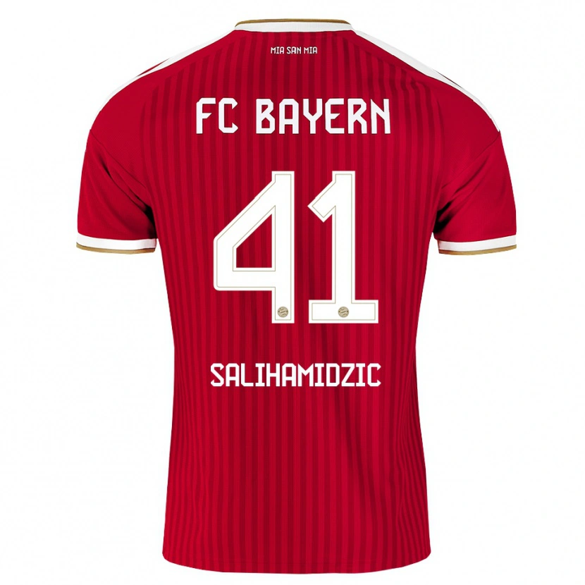 Danxen Dětské Nick Salihamidzic #41 Červená Bílá Modrá Domů Hráčské Dresy 2026/27 Dres