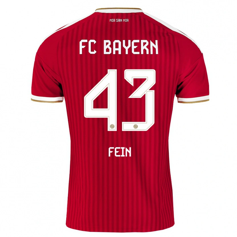 Danxen Dětské Adrian Fein #43 Červená Bílá Modrá Domů Hráčské Dresy 2026/27 Dres