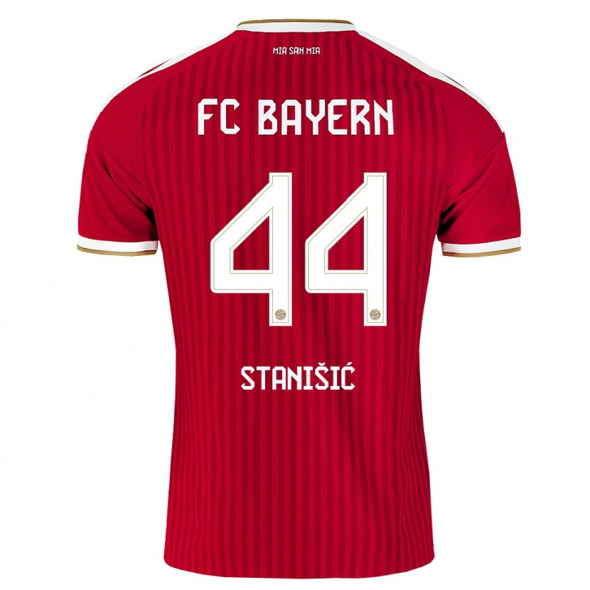 Danxen Dětské Josip Stanisic #44 Červená Bílá Modrá Domů Hráčské Dresy 2026/27 Dres