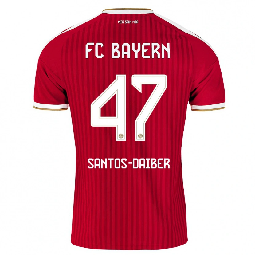 Danxen Dětské David Santos Daiber #47 Červená Bílá Modrá Domů Hráčské Dresy 2026/27 Dres