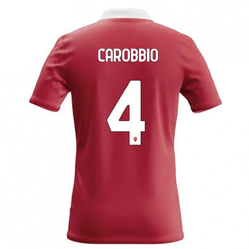 Danxen Dětské Giacomo Carobbio #4 Červená Bílá Domů Hráčské Dresy 2026/27 Dres
