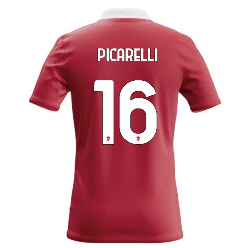 Danxen Dětské Marco Picarelli #16 Červená Bílá Domů Hráčské Dresy 2026/27 Dres