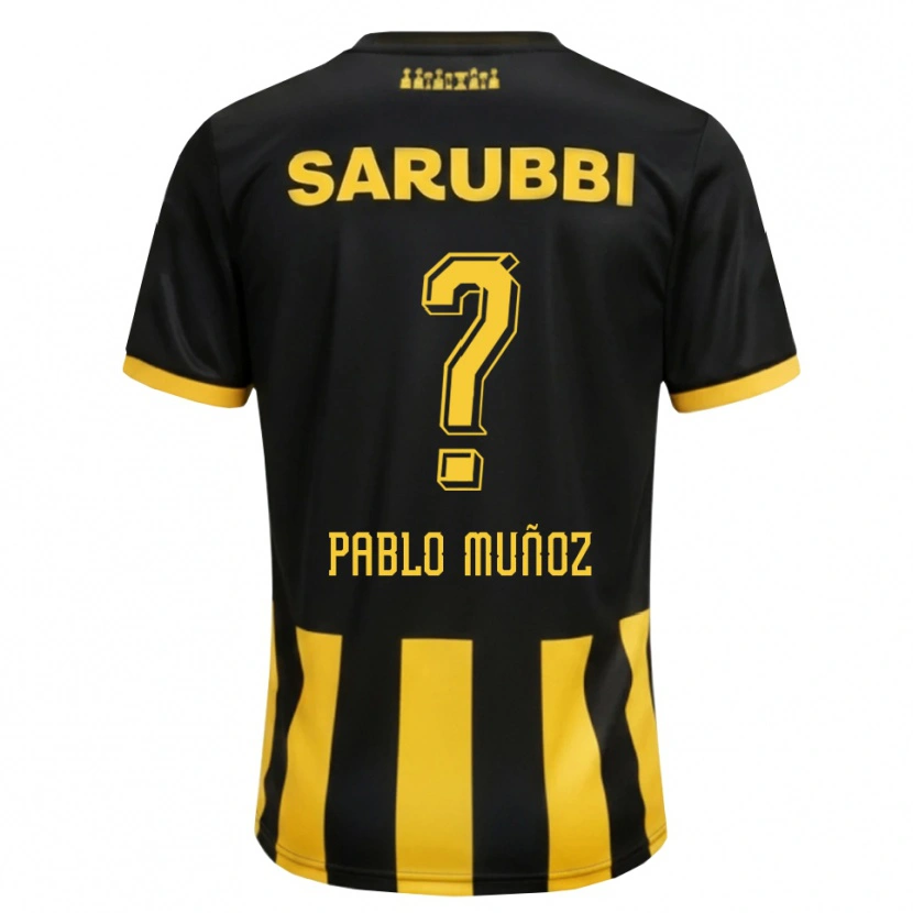 Danxen Dětské Juan Pablo Muñoz #0 Černá Žlutá Domů Hráčské Dresy 2026/27 Dres
