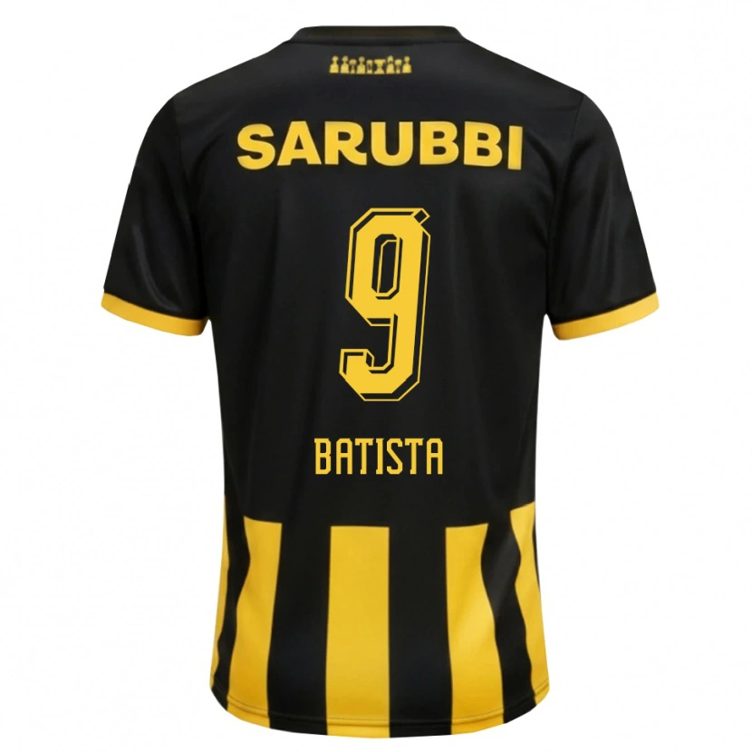 Danxen Dětské Facundo Batista #9 Černá Žlutá Domů Hráčské Dresy 2026/27 Dres