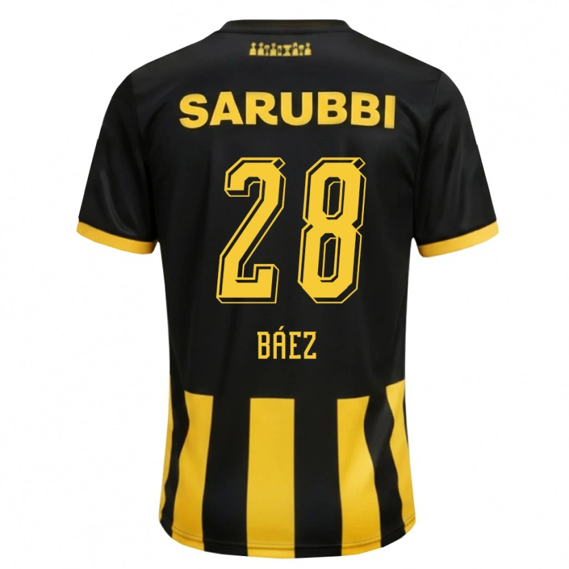 Danxen Dětské Jaime Báez #28 Černá Žlutá Domů Hráčské Dresy 2026/27 Dres
