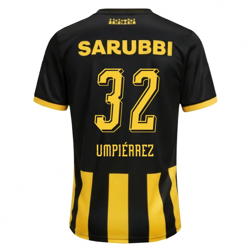 Danxen Dětské Leandro Umpiérrez #32 Černá Žlutá Domů Hráčské Dresy 2026/27 Dres