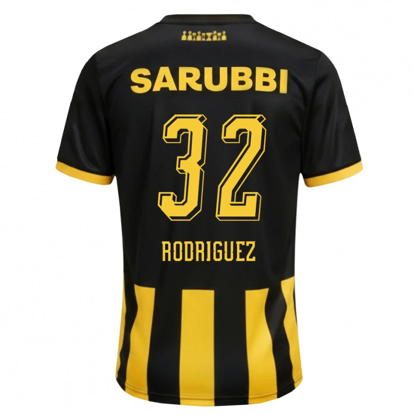 Danxen Dětské Randall Rodríguez #32 Černá Žlutá Domů Hráčské Dresy 2026/27 Dres