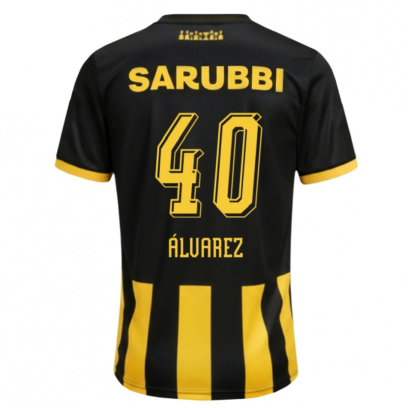 Danxen Dětské Brandon Álvarez #40 Černá Žlutá Domů Hráčské Dresy 2026/27 Dres