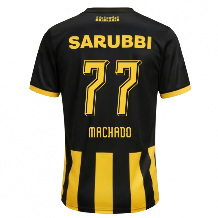 Danxen Dětské Alexander Machado #77 Černá Žlutá Domů Hráčské Dresy 2026/27 Dres