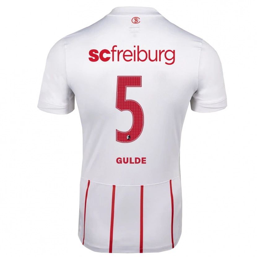 Danxen Dětské Manuel Gulde #5 Bílá Červená Žlutá Daleko Hráčské Dresy 2026/27 Dres