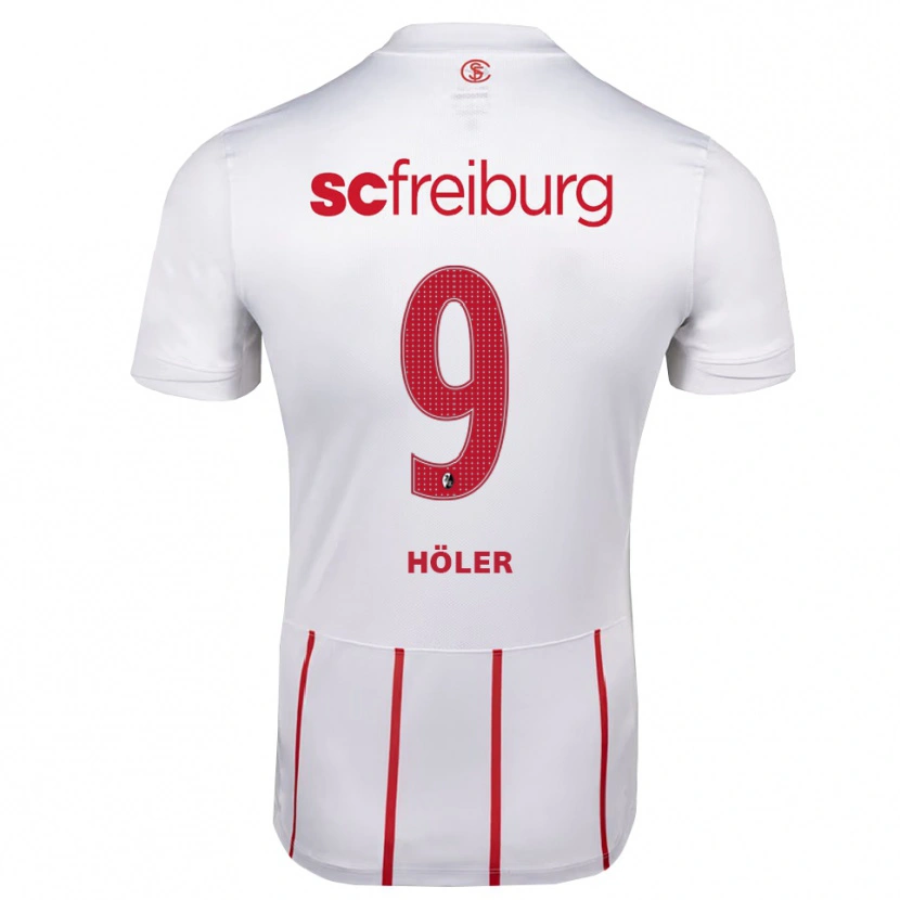 Danxen Dětské Lucas Höler #9 Bílá Červená Žlutá Daleko Hráčské Dresy 2026/27 Dres