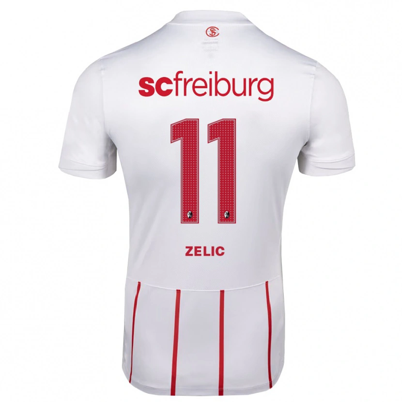 Danxen Dětské Mateo Zelic #11 Bílá Červená Žlutá Daleko Hráčské Dresy 2026/27 Dres