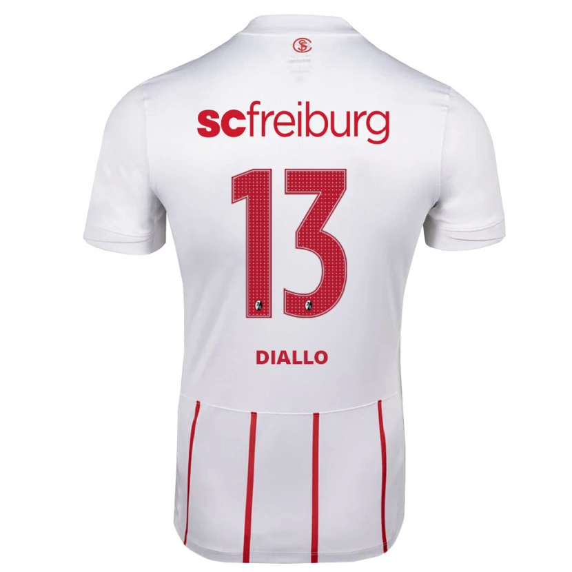 Danxen Dětské Thierno Diallo #13 Bílá Červená Žlutá Daleko Hráčské Dresy 2026/27 Dres