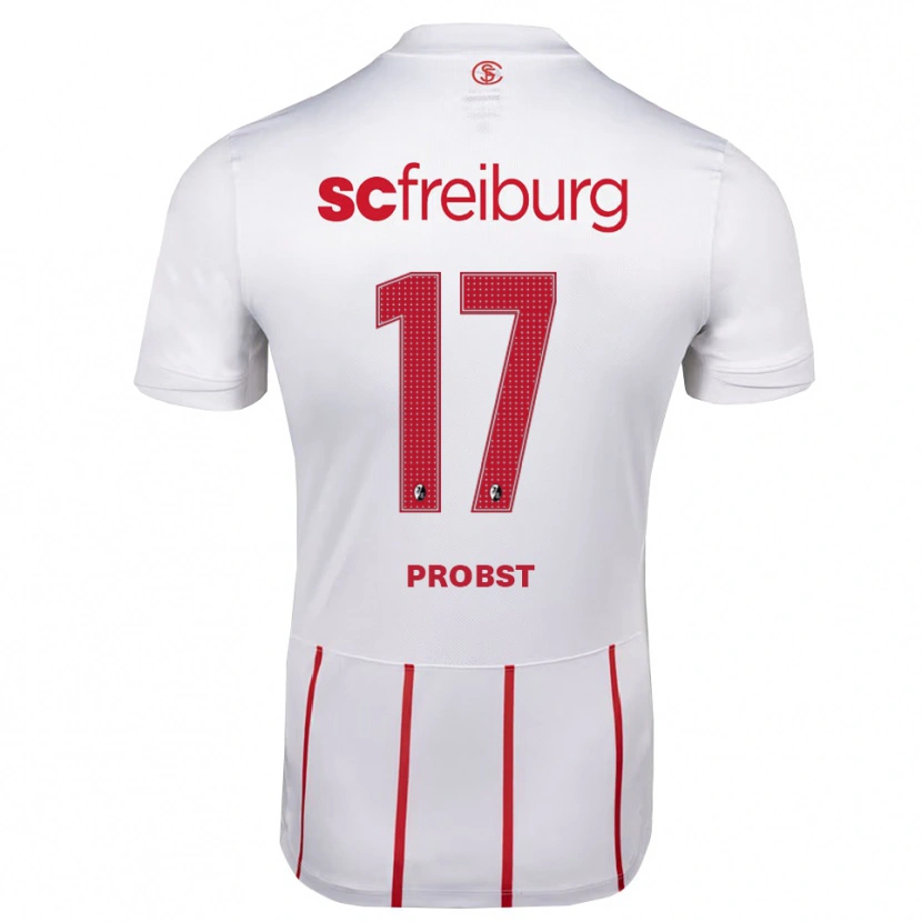 Danxen Dětské Steven Probst #17 Bílá Červená Žlutá Daleko Hráčské Dresy 2026/27 Dres