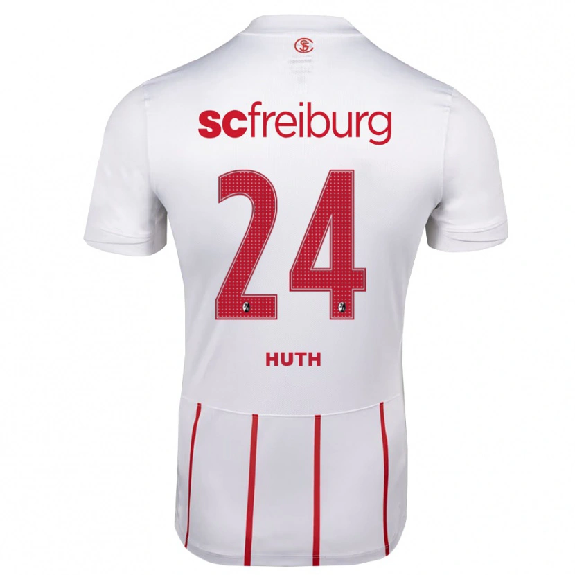 Danxen Dětské Jannik Huth #24 Bílá Červená Žlutá Daleko Hráčské Dresy 2026/27 Dres