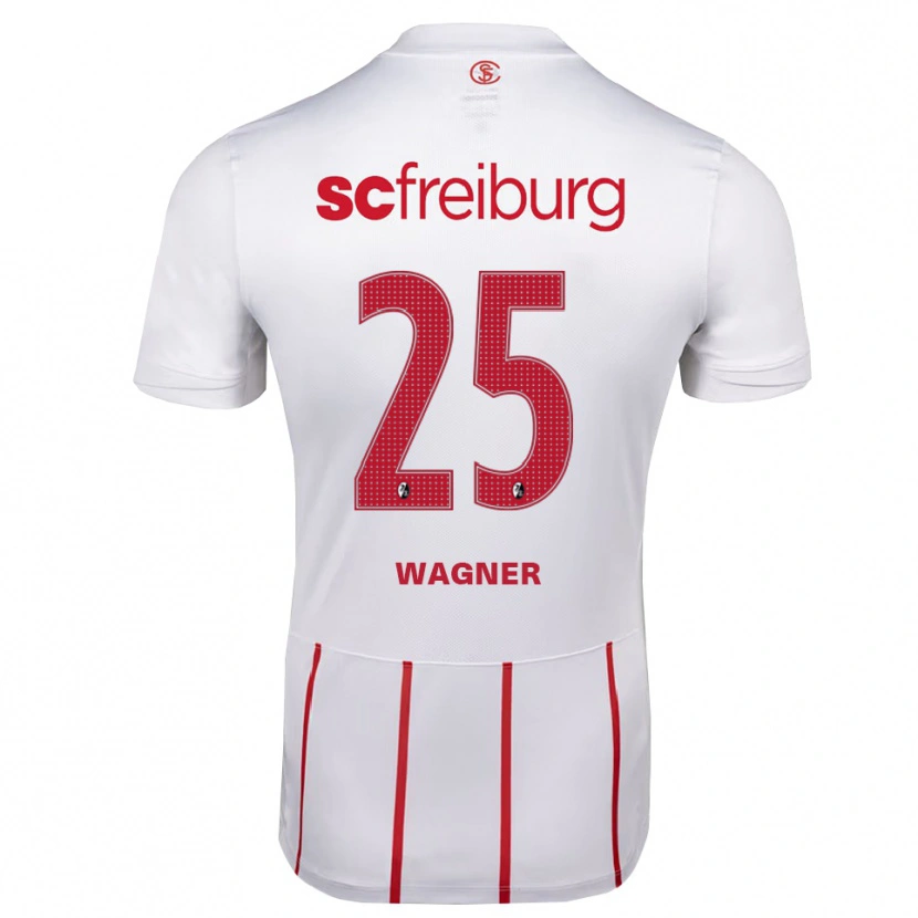 Danxen Dětské Noah Wagner #25 Bílá Červená Žlutá Daleko Hráčské Dresy 2026/27 Dres