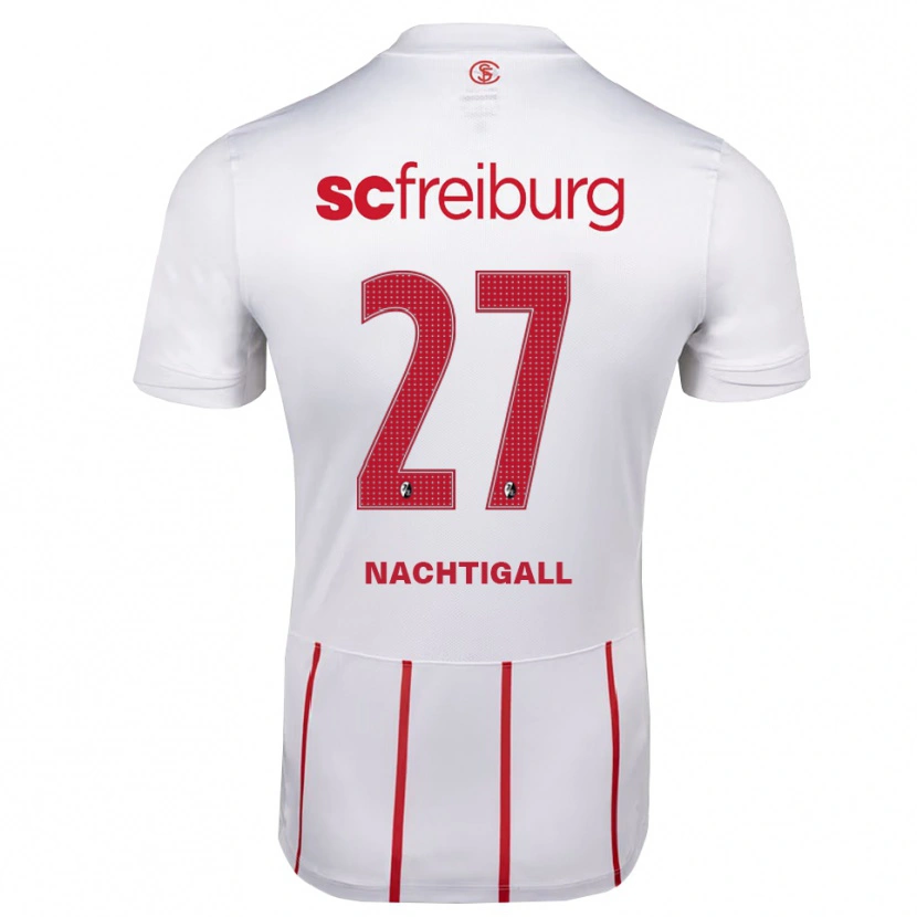 Danxen Dětské Sophie Nachtigall #27 Bílá Červená Žlutá Daleko Hráčské Dresy 2026/27 Dres