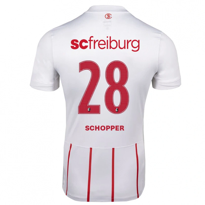 Danxen Dětské David Schopper #28 Bílá Červená Žlutá Daleko Hráčské Dresy 2026/27 Dres
