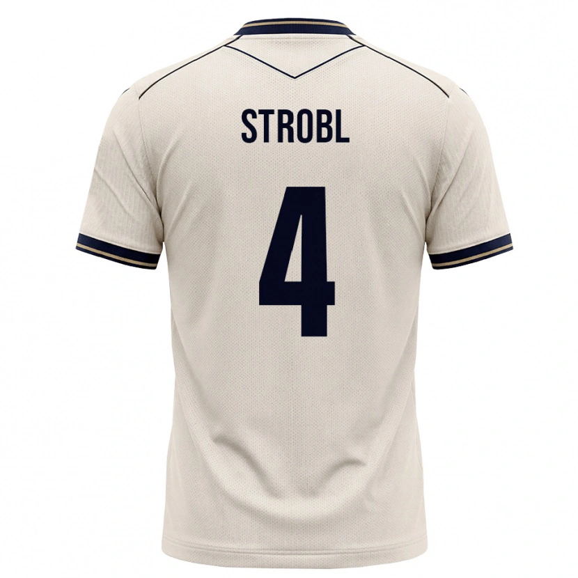 Danxen Dětské Lars Strobl #4 Bílá Modrá S Nádechem Daleko Hráčské Dresy 2026/27 Dres