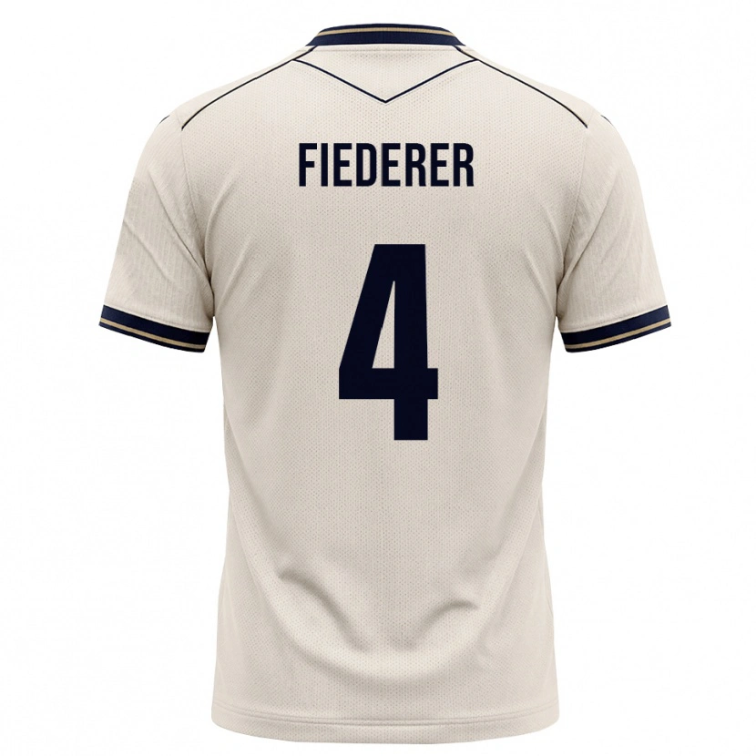 Danxen Dětské Tom Fiederer #4 Bílá Modrá S Nádechem Daleko Hráčské Dresy 2026/27 Dres