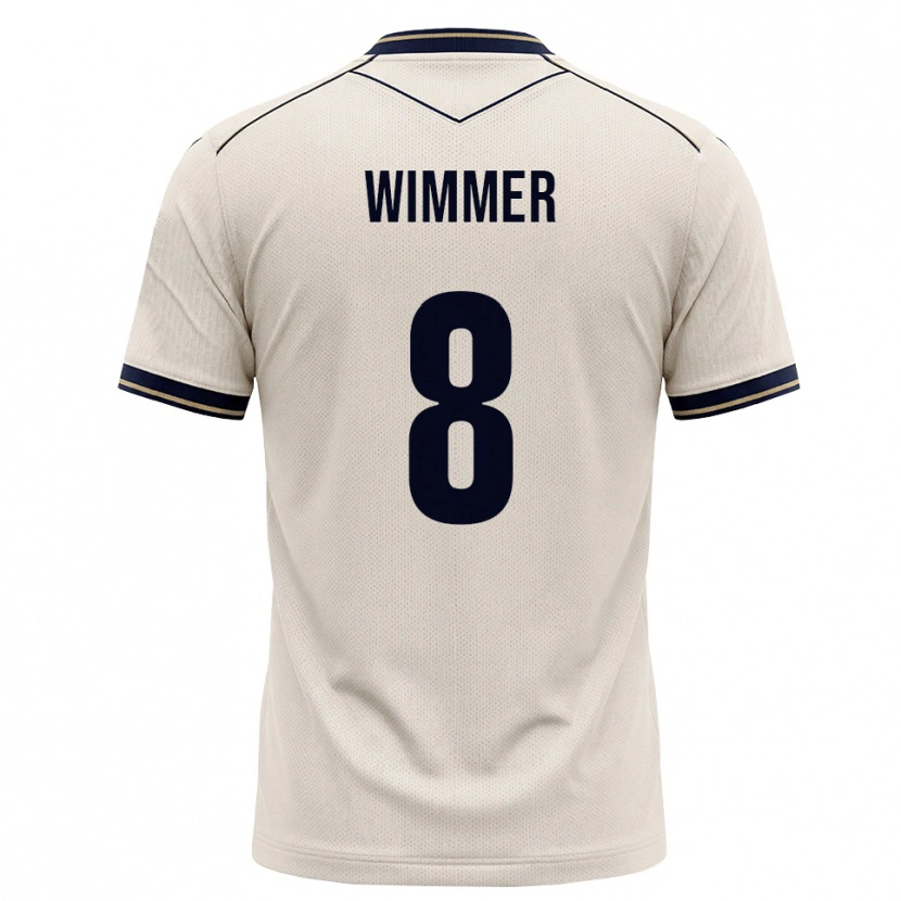 Danxen Dětské Patrick Wimmer #8 Bílá Modrá S Nádechem Daleko Hráčské Dresy 2026/27 Dres