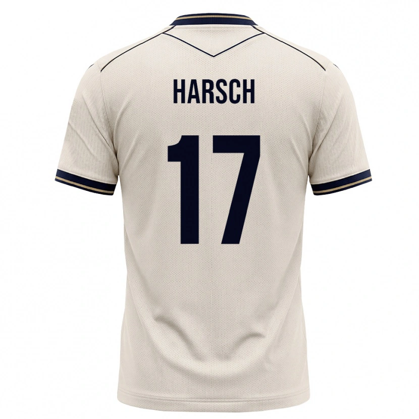 Danxen Dětské Franziska Harsch #17 Bílá Modrá S Nádechem Daleko Hráčské Dresy 2026/27 Dres
