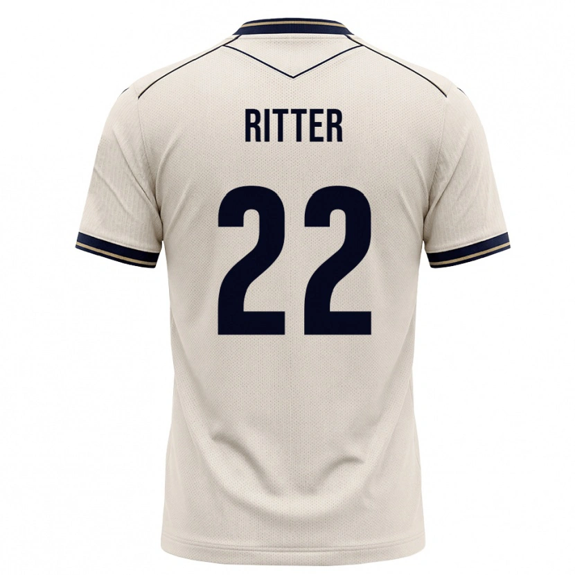 Danxen Dětské Sara Ritter #22 Bílá Modrá S Nádechem Daleko Hráčské Dresy 2026/27 Dres