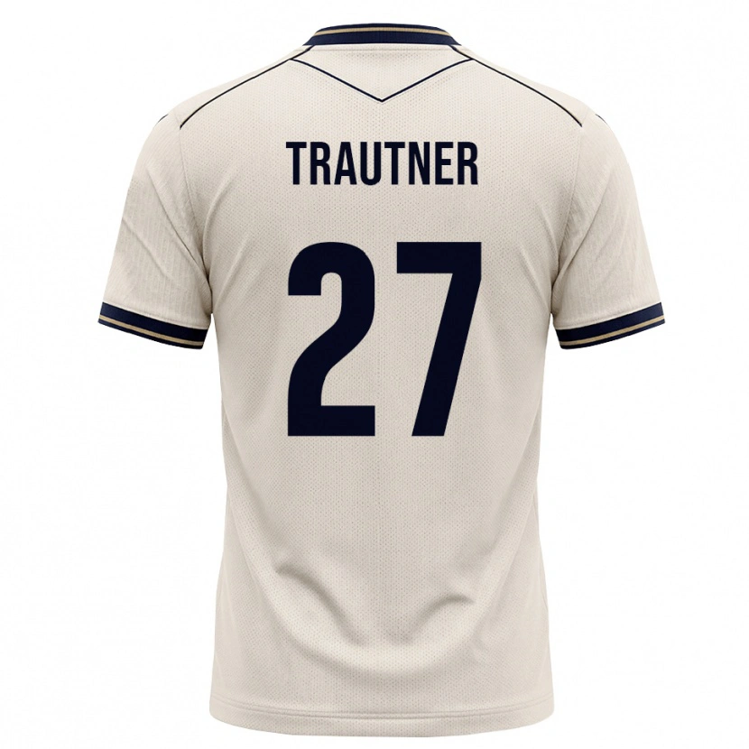Danxen Dětské Tobias Trautner #27 Bílá Modrá S Nádechem Daleko Hráčské Dresy 2026/27 Dres