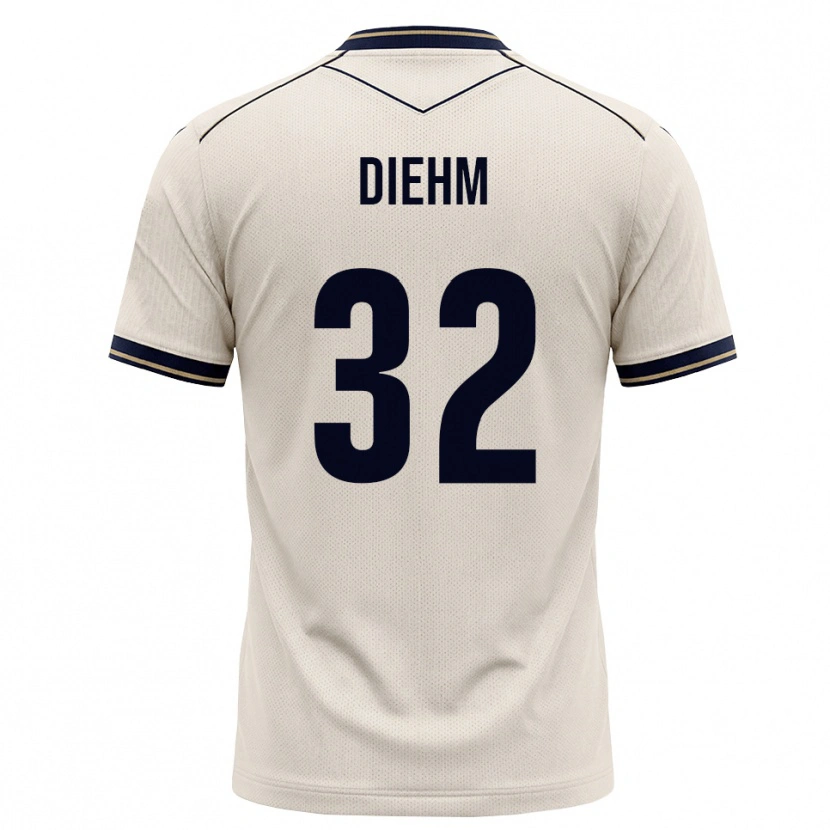Danxen Dětské Vanessa Diehm #32 Bílá Modrá S Nádechem Daleko Hráčské Dresy 2026/27 Dres