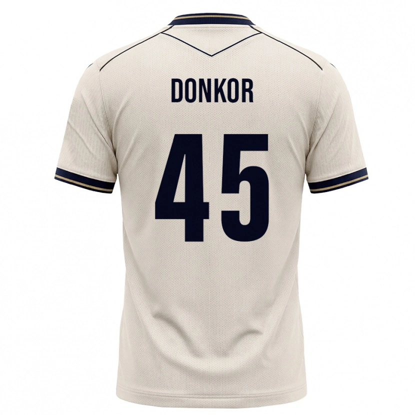 Danxen Dětské Denis Donkor #45 Bílá Modrá S Nádechem Daleko Hráčské Dresy 2026/27 Dres