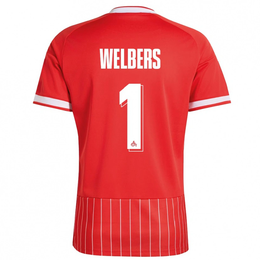 Danxen Dětské Jakob Welbers #1 Červená Bílá Zelená Daleko Hráčské Dresy 2026/27 Dres