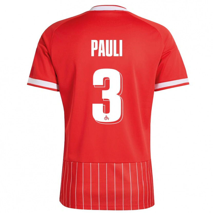 Danxen Dětské Julian Pauli #3 Červená Bílá Zelená Daleko Hráčské Dresy 2026/27 Dres